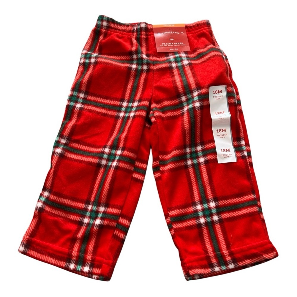 Wondershop Red Plaid Kids Pajama Pants- 18M